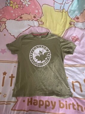 Canada Goose Olive Green Logo Tee